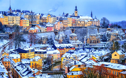 Luxemburg-Stadt im Winter, Luxemburg