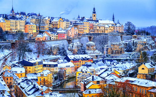 Luxemburg-Stadt im Winter, Luxemburg