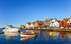 Blick auf die Innenstadt von Stavanger in Norwegen