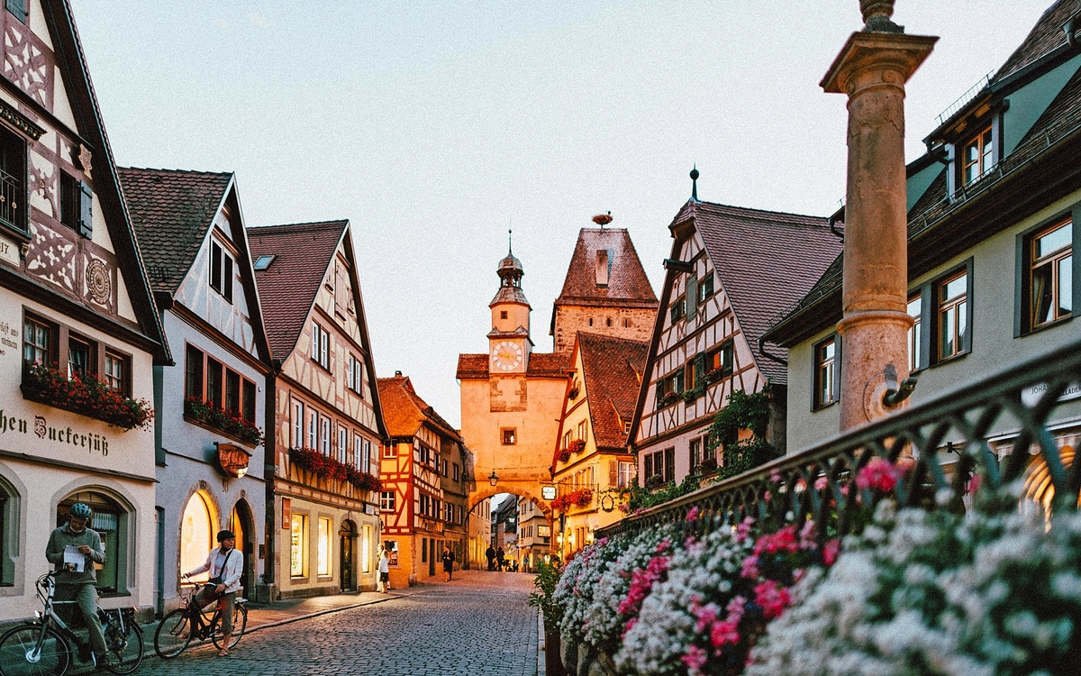 Rothenburg ob der Tauber in Bayern, Deutschland