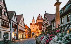 Rothenburg ob der Tauber in Bayern, Deutschland