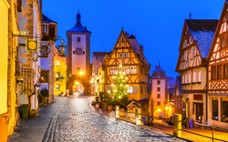 Rothenburg ob der Tauber in Bayern, Deutschland