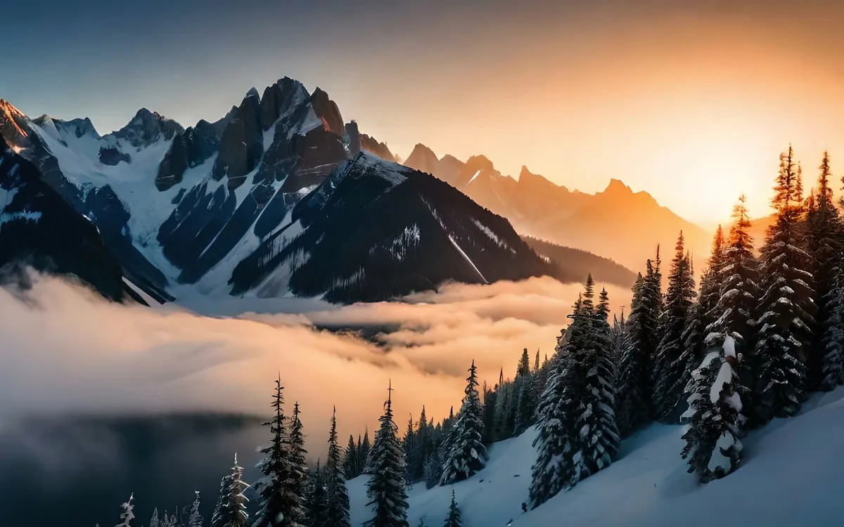Bergkette mit schneebedeckten Gipfeln in der Schweiz
