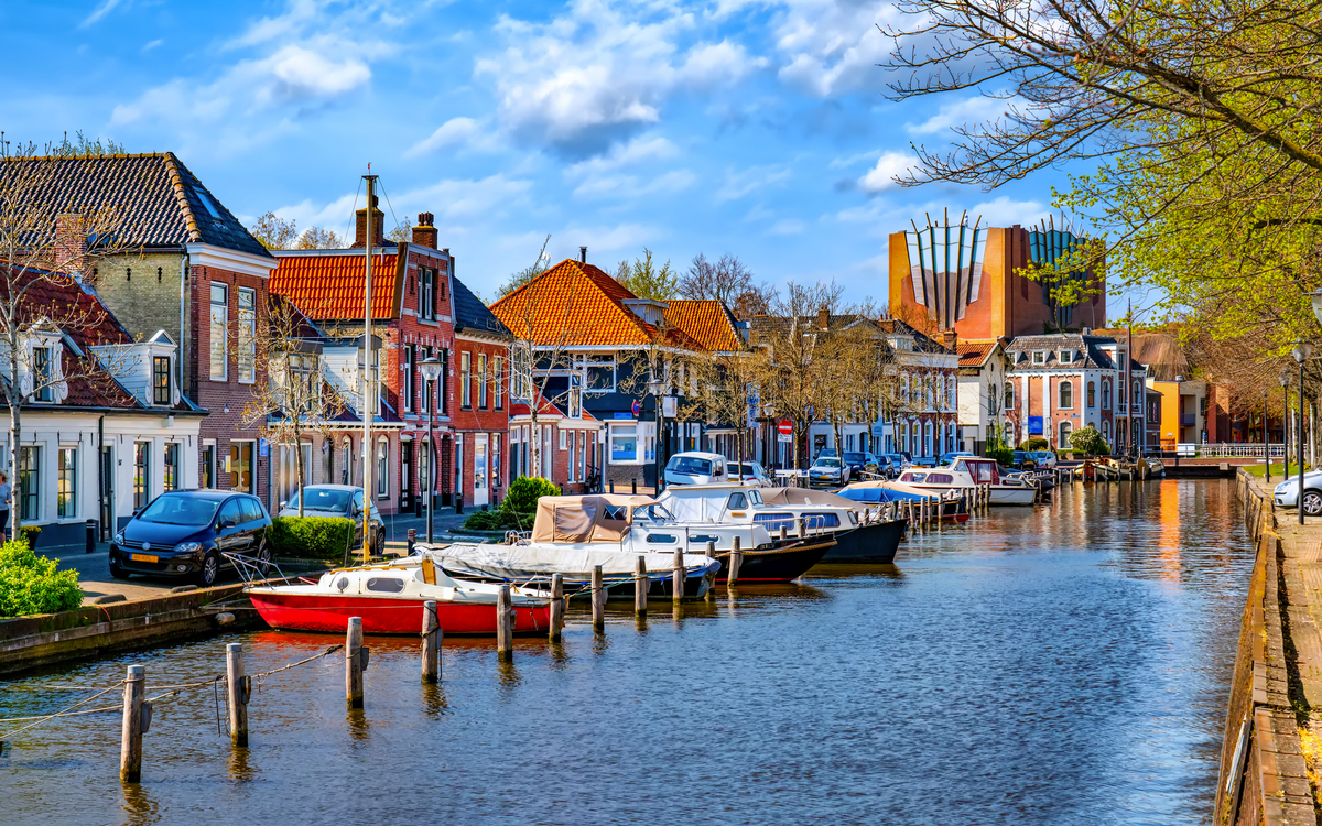 Hafenszene in Sneek 
