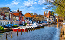 Hafenszene in Sneek 