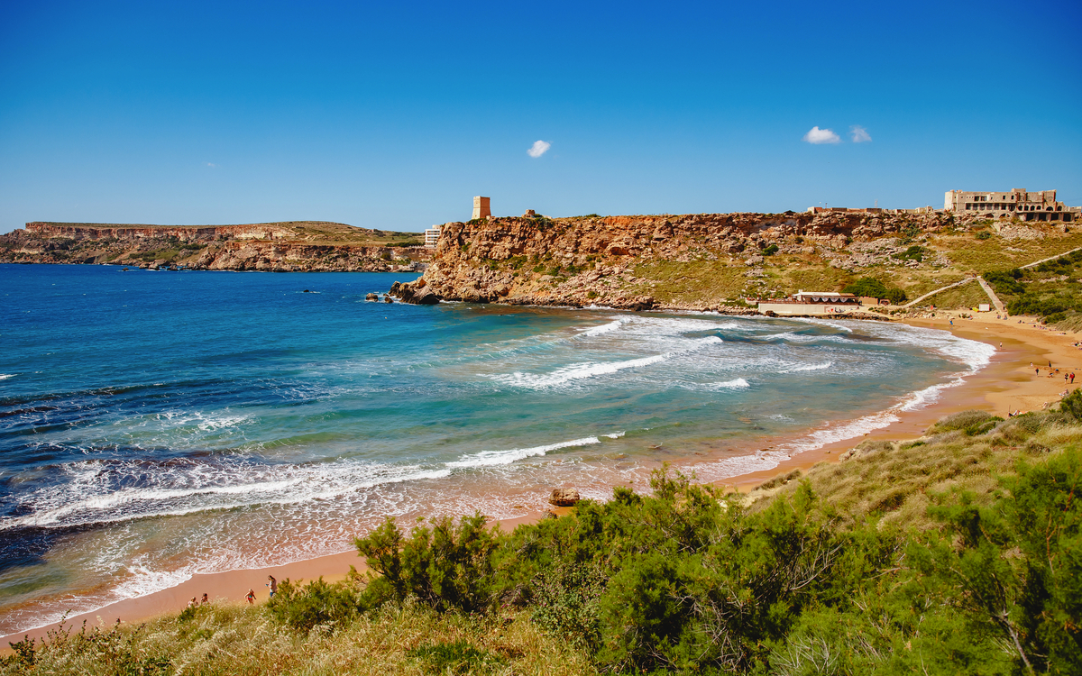 Golden Bay im Norden Maltas