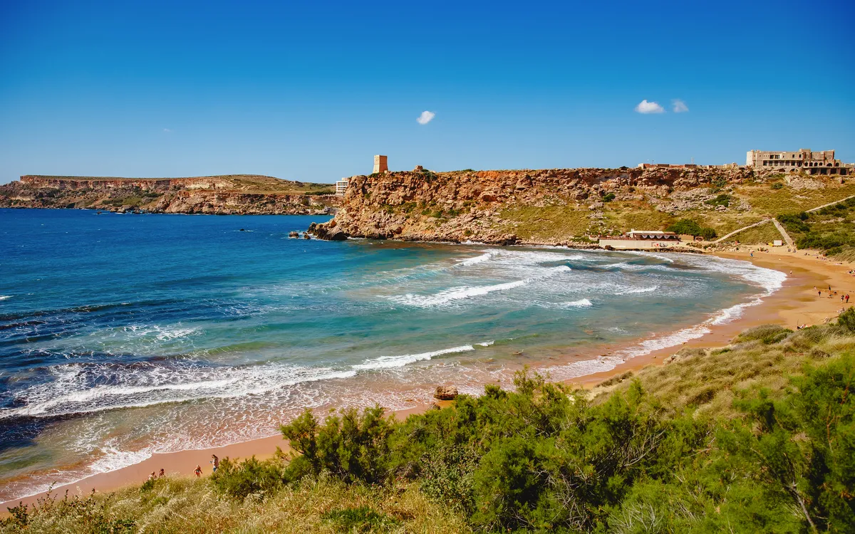 Golden Bay im Norden Maltas