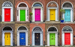 Türfassaden in Dublin, Ireland