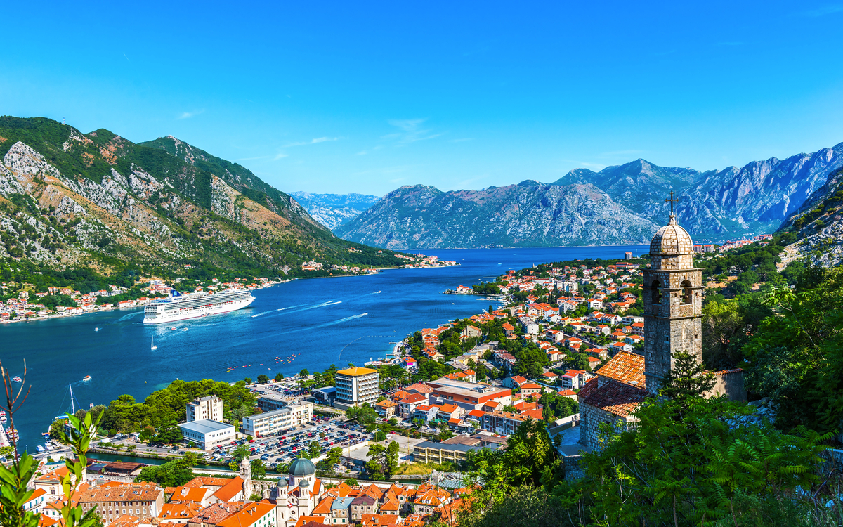Kotor in der Bucht von Kotor, Montenegro