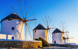 Windmühlen der Stadt Mykonos