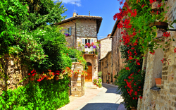 Hügelstadt Assisi in Umbrien, Italien