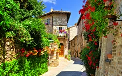 Hügelstadt Assisi in Umbrien, Italien