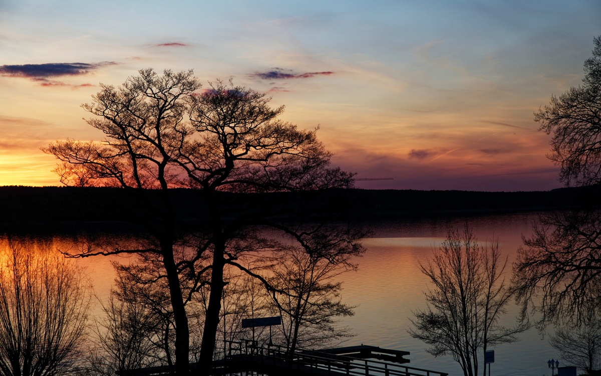 Sonnenuntergang am Scharmützelsee bei Bad Saarow