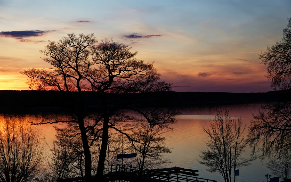 Sonnenuntergang am Scharmützelsee bei Bad Saarow