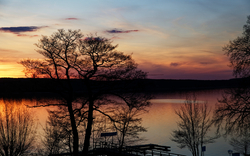 Sonnenuntergang am Scharmützelsee bei Bad Saarow
