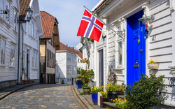 Straßen und Gebäude der Altstadt von Stavanger