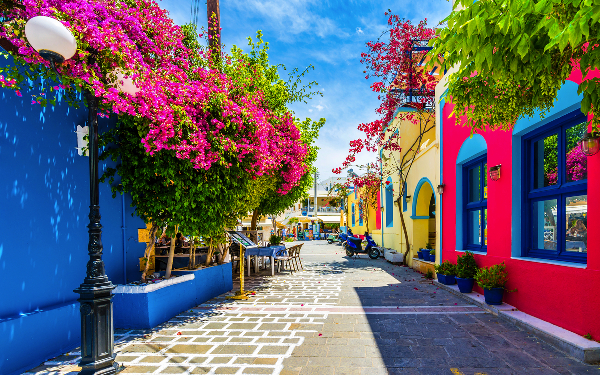 Straßenansicht auf der Insel Kos