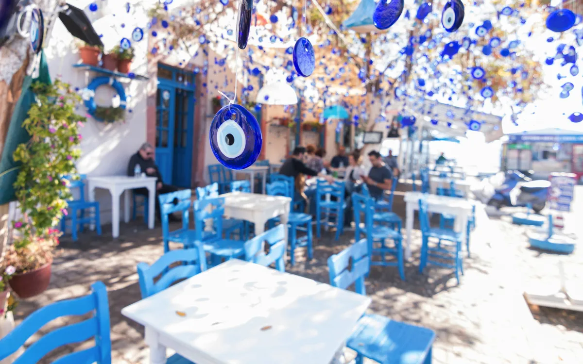 Straßenszene auf der Insel Cunda nahe Ayvalik