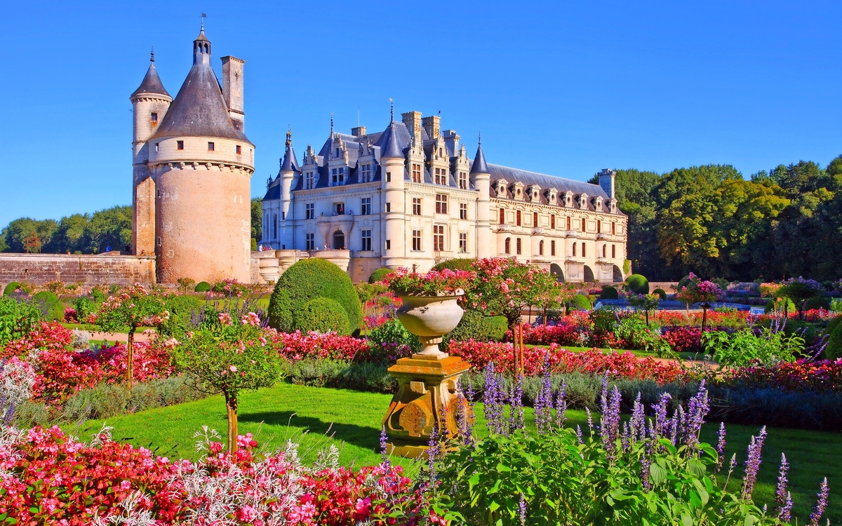 Schloss Chenonceau in Chenonceaux, Frankreich 