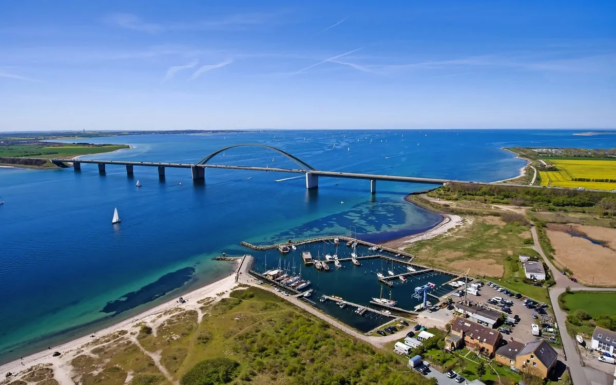 Fehmarnsundbrücke Luftaufnahme