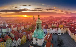 Luftaufnahme von Jelenia Góra in Polen