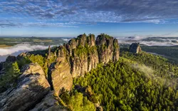 die Schrammsteine des Elbsandsteingebirges in Sachsen