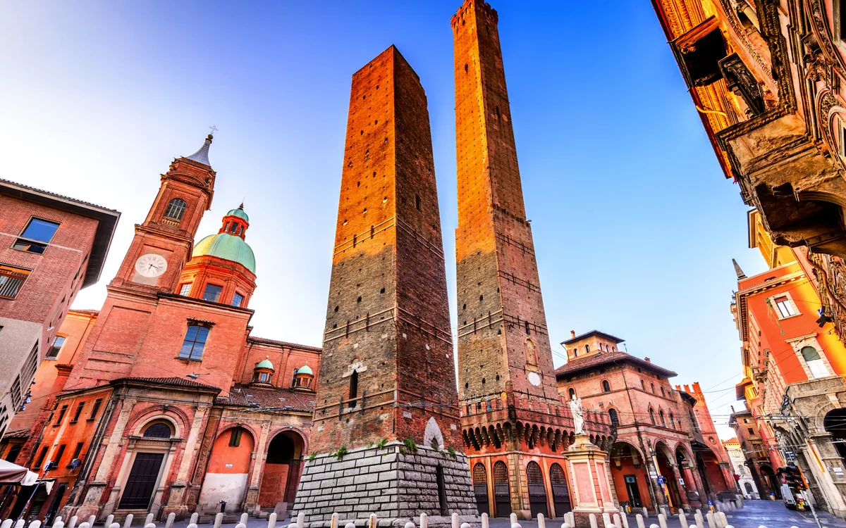 Le Due Torri in Bologna, Italien