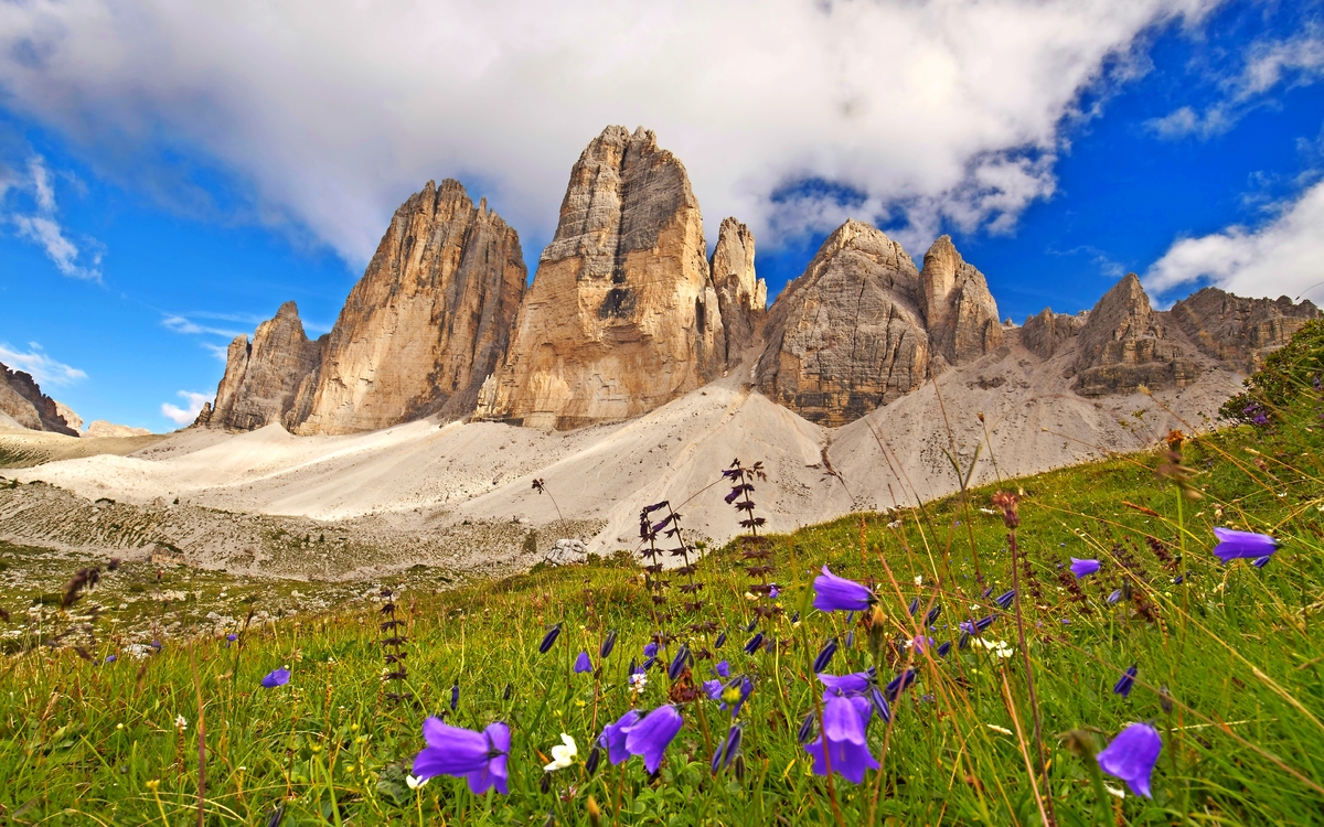 Drei Zinnen in den Dolomiten