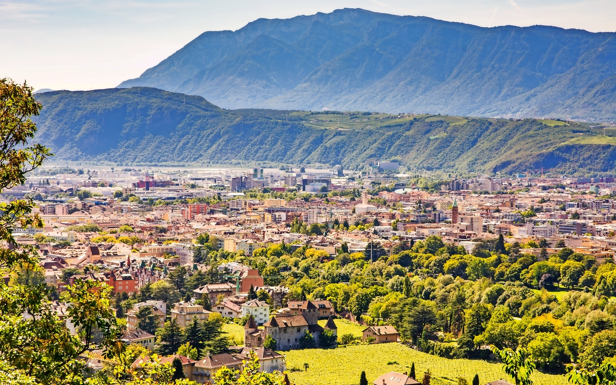 Blick über Bozen