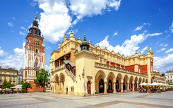 Rathausturm in Krakau, Polen 