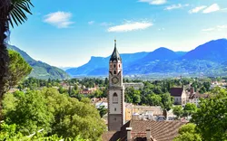 Aussicht auf Meran vom Tappeinerweg