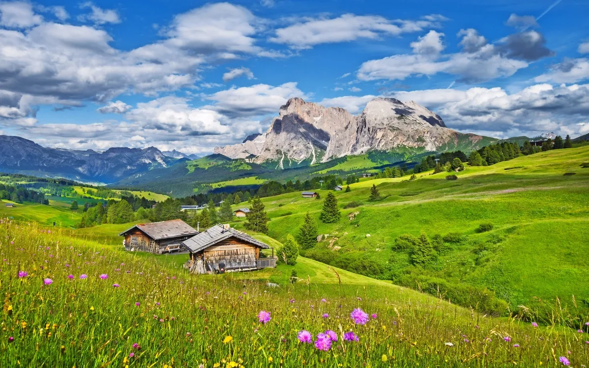 Seiser Alm in Südtirol, Italien