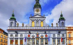 Rathausgebäude im Zentrum von Ceske Budejovice
