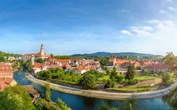 Panoramablick über die Altstadt von Cesky Krumlov