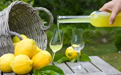 Limoncello und Zitronen