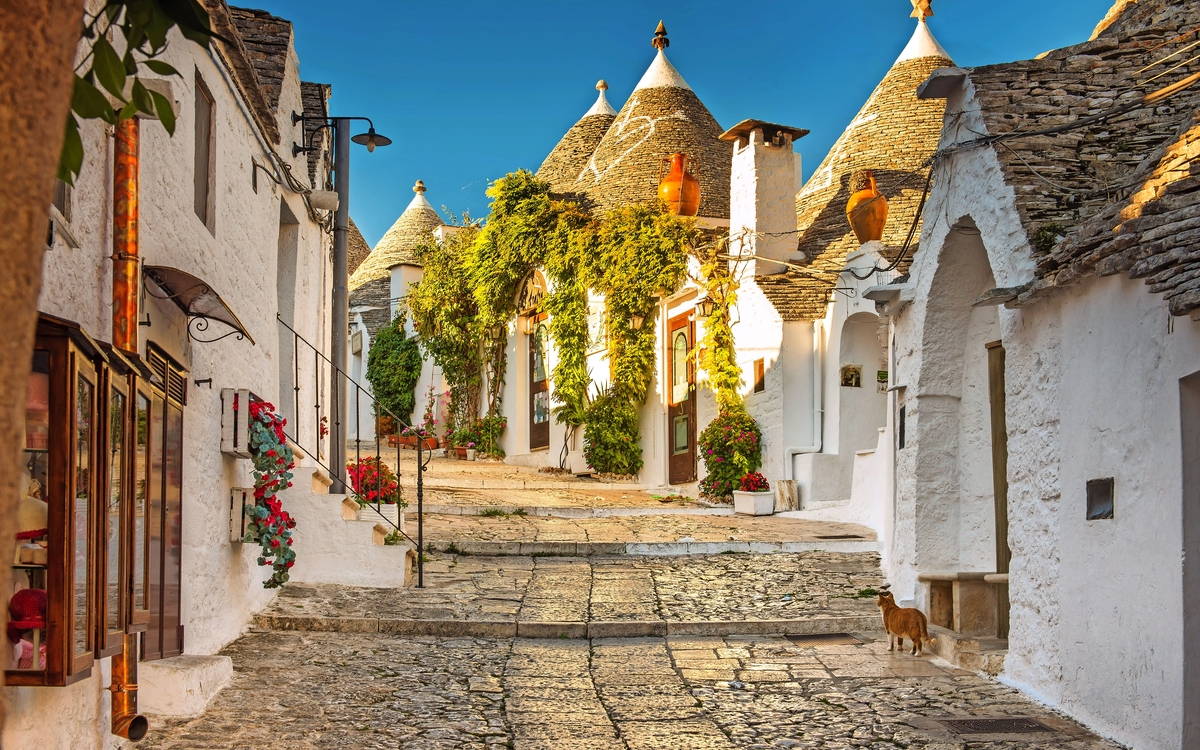Alberobello in Apulien, Italien