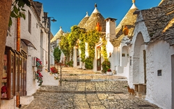 Alberobello in Apulien, Italien