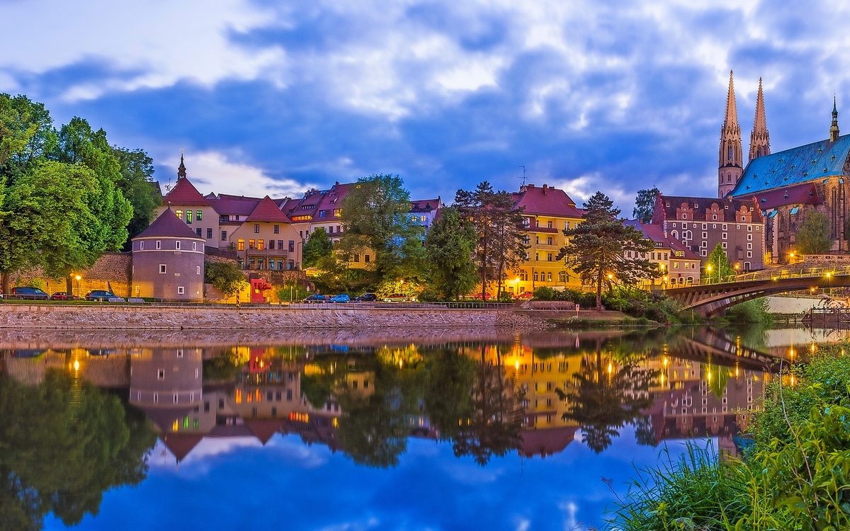 Ochsenbastei mit Peterskirche und Neisse
