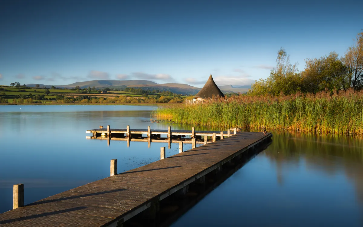 Llangorse Lake im Brecon Beacons National Park 