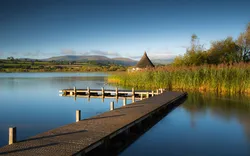 Llangorse Lake im Brecon Beacons National Park 