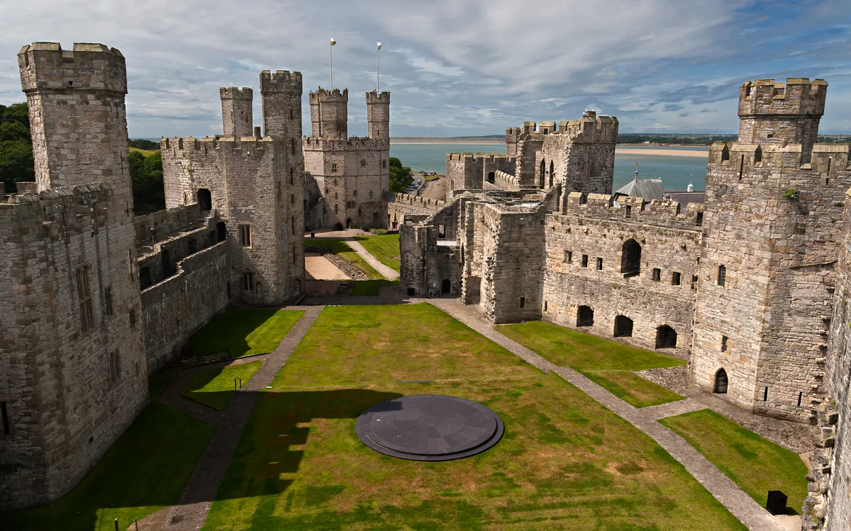 Caernarfon Castle in Wales, Vereinigtes Königreich