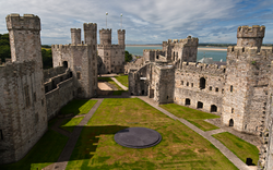 Caernarfon Castle in Wales, Vereinigtes Königreich