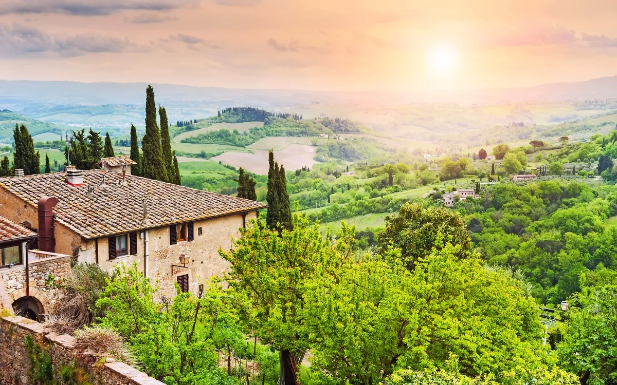mittelalterliche Stadt San Gimignano in der Toskana, Italien