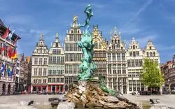 Traditionelle flämischer Architektur in Antwerpen