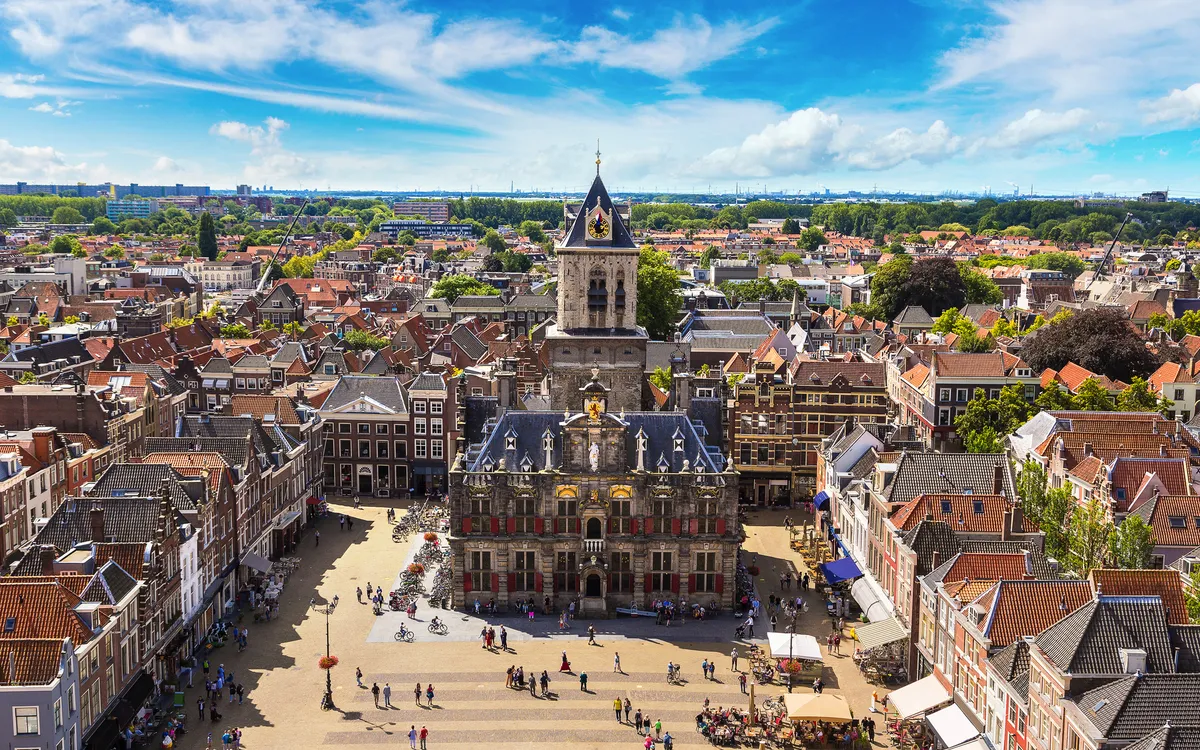 Panoramablick auf Delft