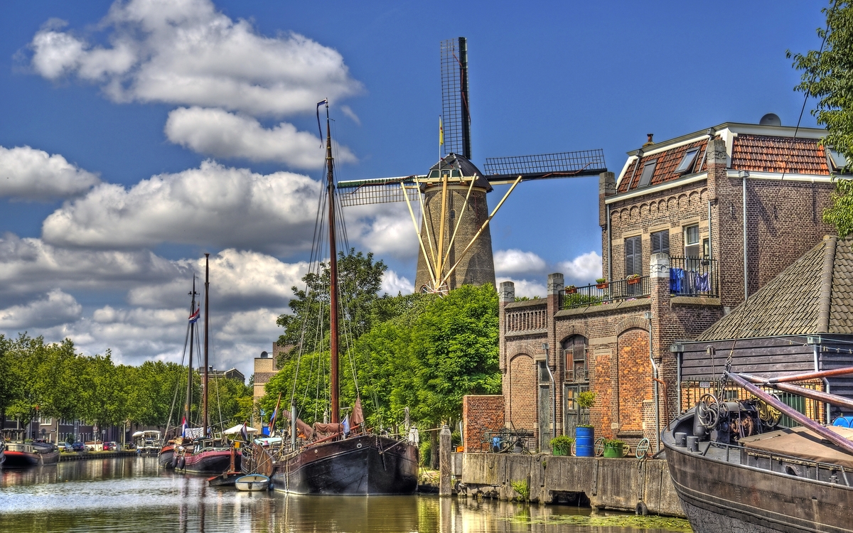 Windmühle in Gouda, Holland