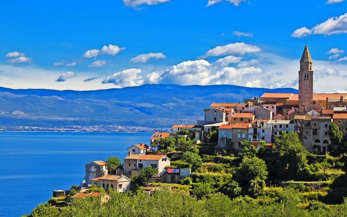 Vrbnik auf der Insel Krk in der Kvarner Bucht, Kroatien