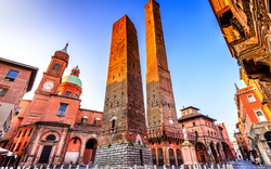 Le Due Torri in Bologna, Italien
