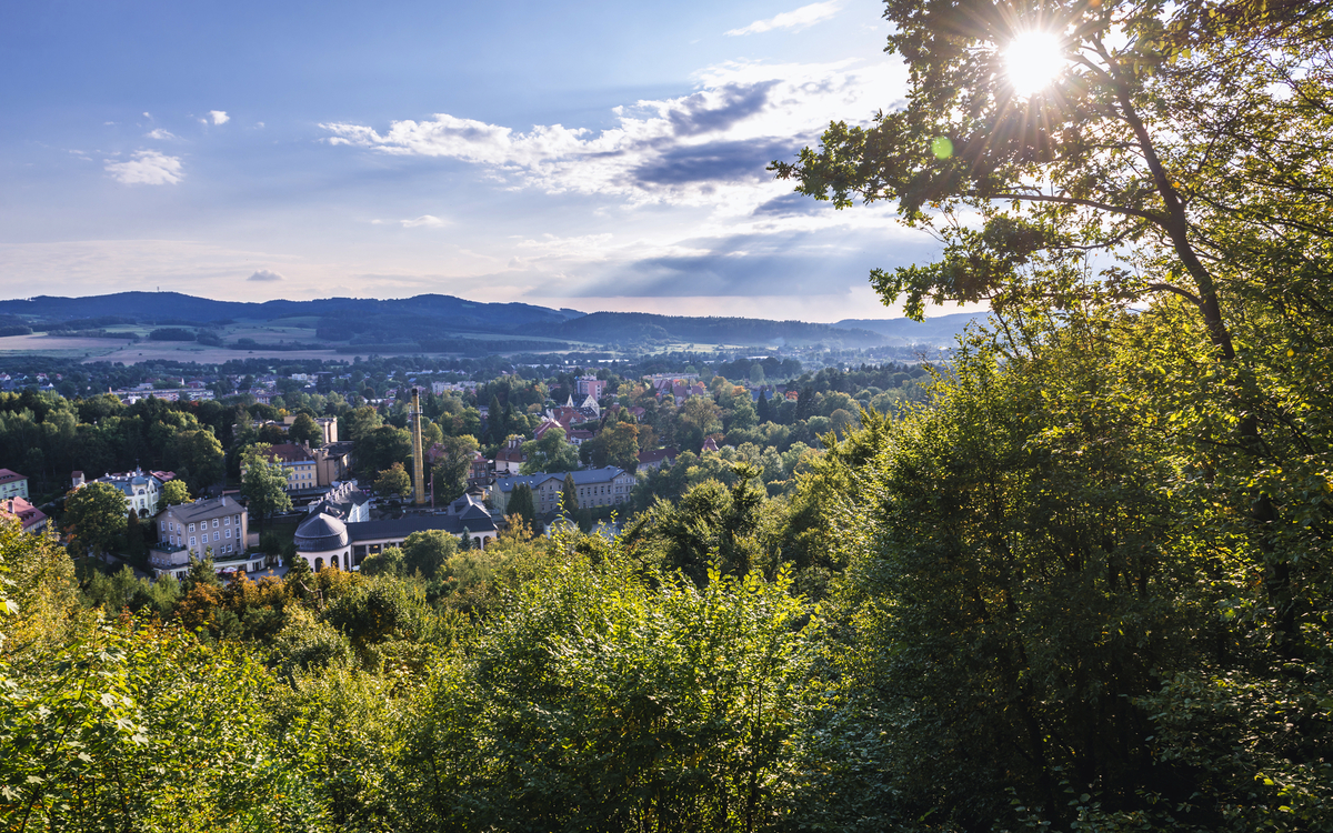 Blick auf den Kurort Kudowa