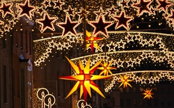 Striezelmarkt auf dem Altmarkt in Dresden, Deutschland
